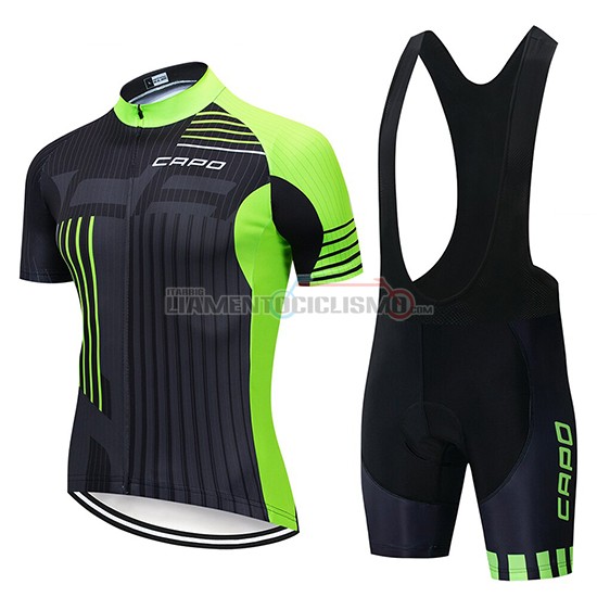 Abbigliamento Ciclismo Capo Manica Corta 2018 Nero Verde