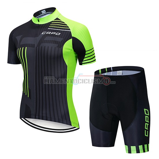 Abbigliamento Ciclismo Capo Manica Corta 2018 Nero Verde