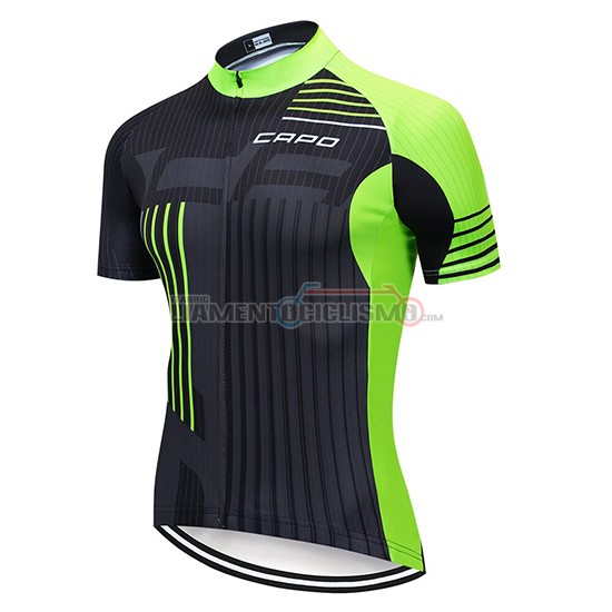 Abbigliamento Ciclismo Capo Manica Corta 2018 Nero Verde
