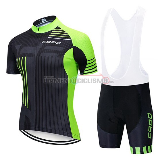 Abbigliamento Ciclismo Capo Manica Corta 2018 Nero Verde