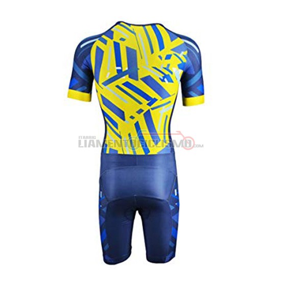 Abbigliamento Ciclismo Emonder-Triathlon Manica Corta 2019 Blu Giallo