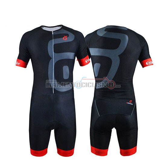 Abbigliamento Ciclismo Emonder-Triathlon Manica Corta 2019 Nero Rosso
