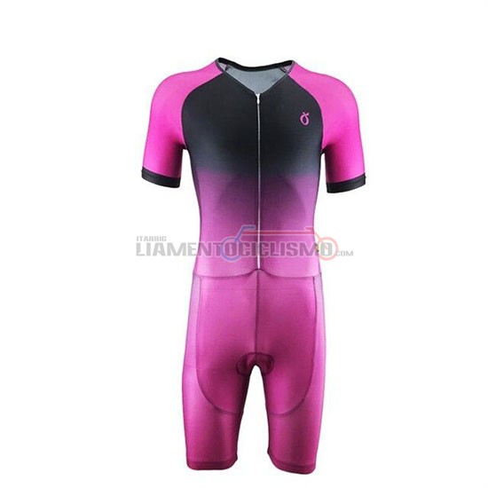 Abbigliamento Ciclismo Emonder-Triathlon Manica Corta 2019 Rosa Nero