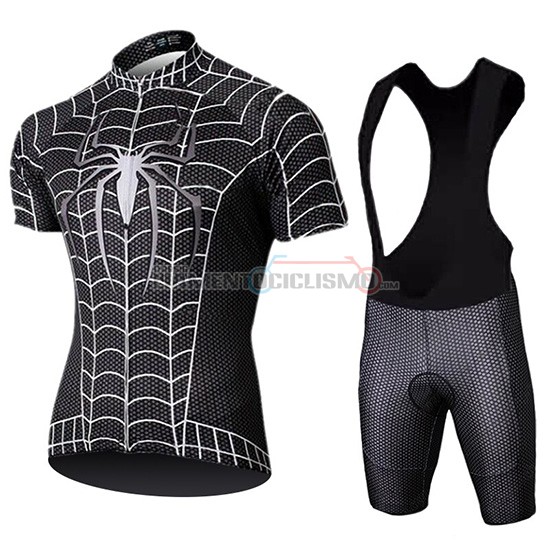 Abbigliamento Ciclismo Marvel Heros Spider Man Manica Corta 2019 Nero