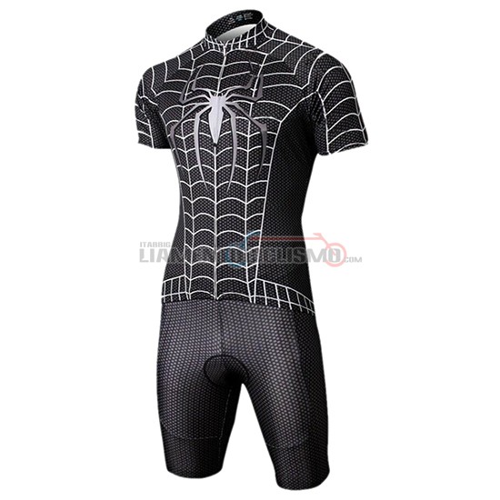 Abbigliamento Ciclismo Marvel Heros Spider Man Manica Corta 2019 Nero