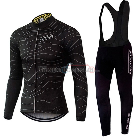 Abbigliamento Ciclismo Phtxolue Manica Lunga 2019 Nero