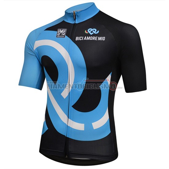 Abbigliamento Ciclismo Bici Amore Mio Manica Corta 2018 Nero e Blu