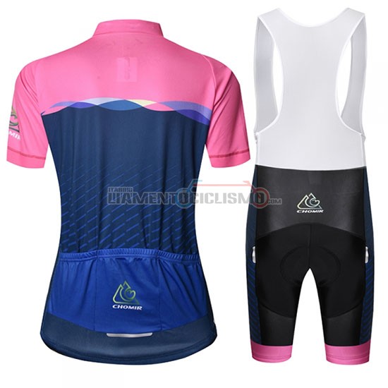 Abbigliamento Ciclismo Chomir Manica Corta 2019 Rosa Spento Blu