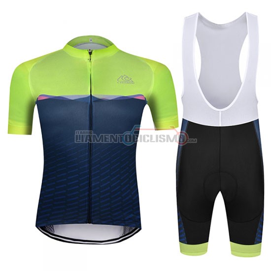 Abbigliamento Ciclismo Chomir Manica Corta 2019 Verde Spento Blu