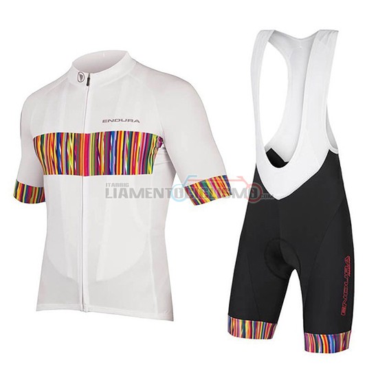 Abbigliamento Ciclismo Endura Graphics Pinstripe Manica Corta 2018 Bianco