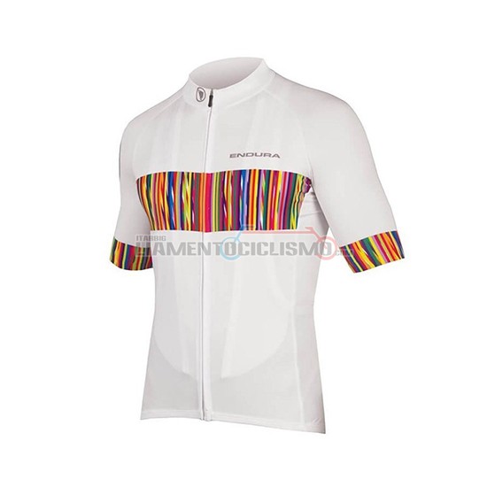 Abbigliamento Ciclismo Endura Graphics Pinstripe Manica Corta 2018 Bianco