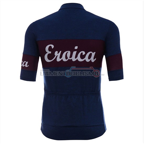 Abbigliamento Ciclismo Eroica Vino Manica Corta 2018 Spento Blu