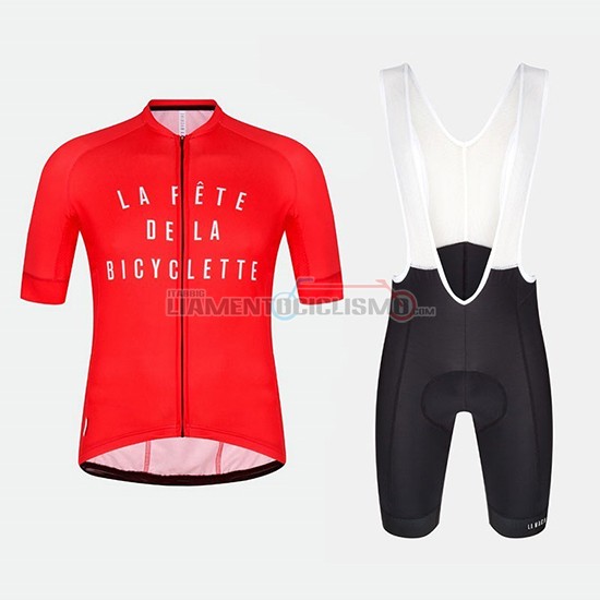 Abbigliamento Ciclismo La Fete De La Bicyclette Manica Corta 2018 Rosso