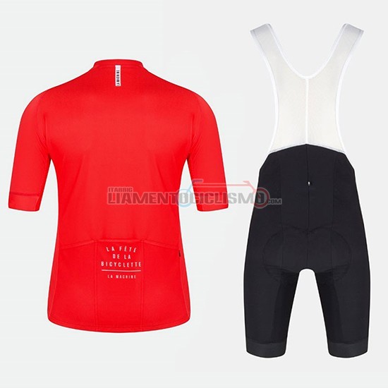 Abbigliamento Ciclismo La Fete De La Bicyclette Manica Corta 2018 Rosso