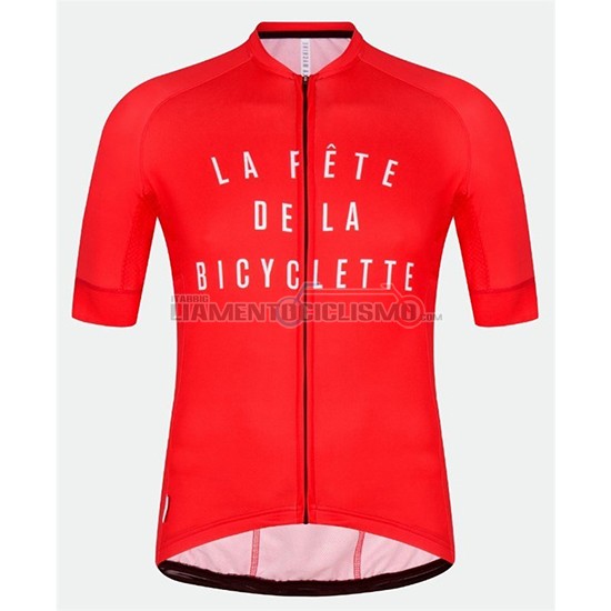 Abbigliamento Ciclismo La Fete De La Bicyclette Manica Corta 2018 Rosso