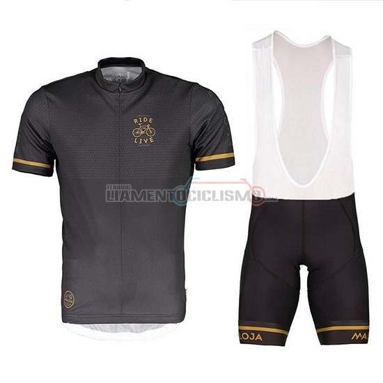 Abbigliamento Ciclismo Maloja PushbikersM Manica Corta 2018 Nero Giallo