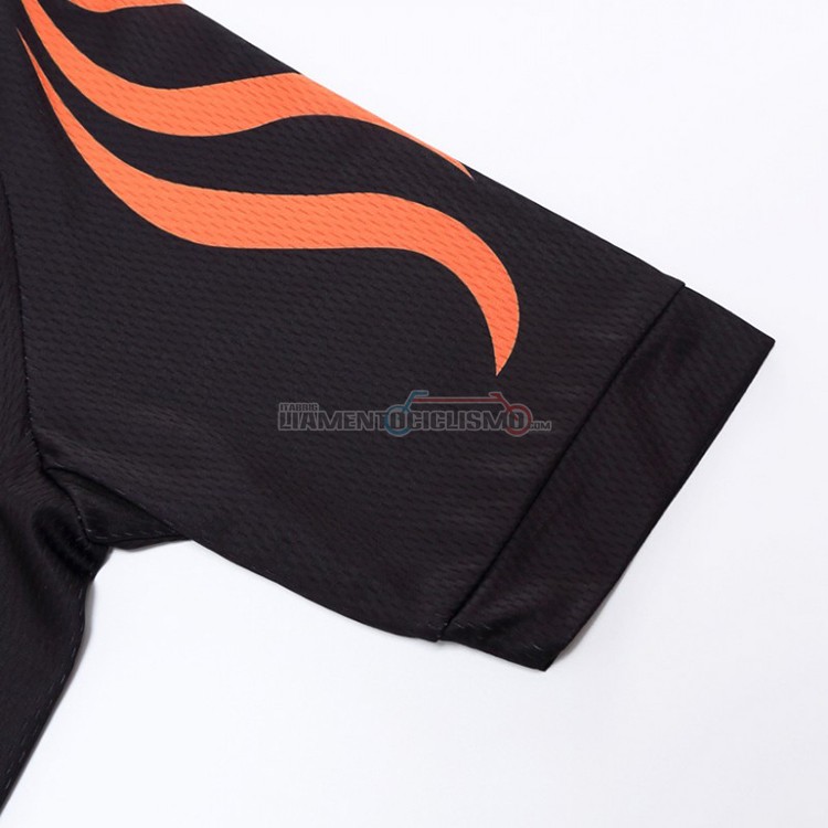 Abbigliamento Ciclismo Snovaky Manica Corta 2018 Nero e Arancione