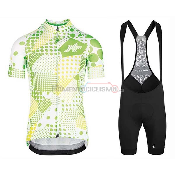 Abbigliamento Ciclismo Assos Erlkoenig Manica Corta 2020 Verde Bianco
