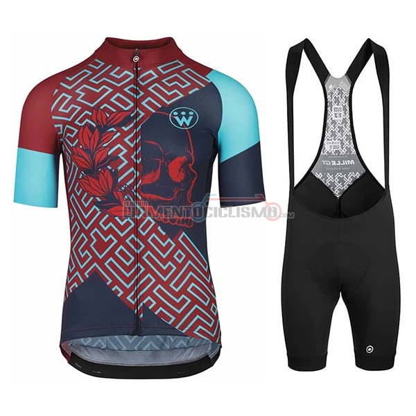 Abbigliamento Ciclismo Assos Fastlane Wyndymilla Manica Corta 2020 Rosso Blu