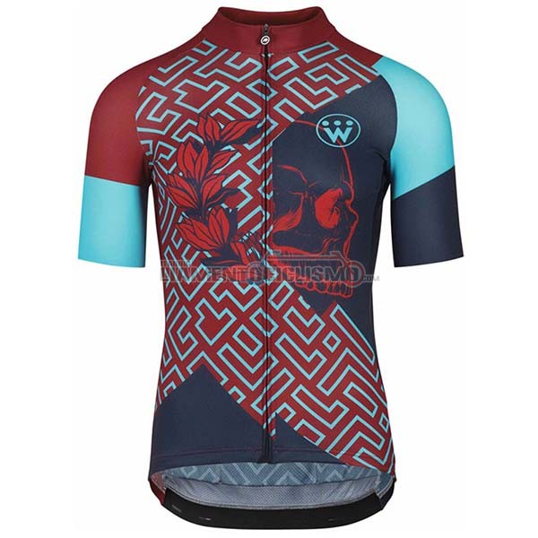Abbigliamento Ciclismo Assos Fastlane Wyndymilla Manica Corta 2020 Rosso Blu