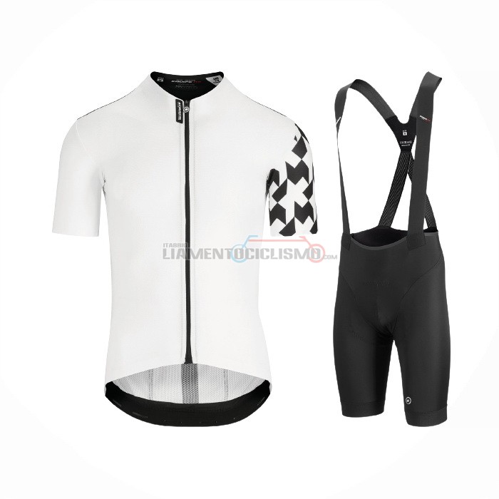 Abbigliamento Ciclismo Assos Manica Corta 2021 Bianco Nero