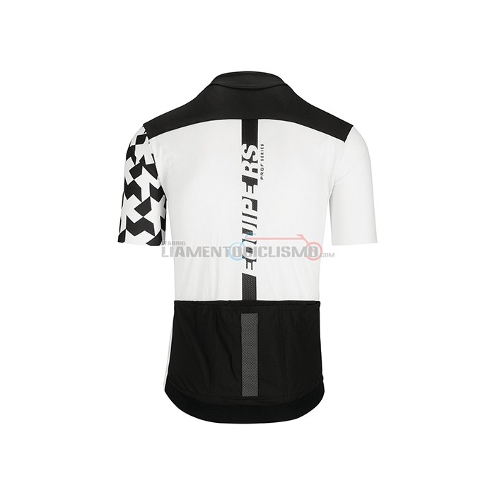 Abbigliamento Ciclismo Assos Manica Corta 2021 Bianco Nero