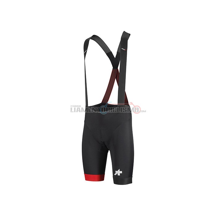 Abbigliamento Ciclismo Assos Manica Corta 2021 Nero Bianco Rosso