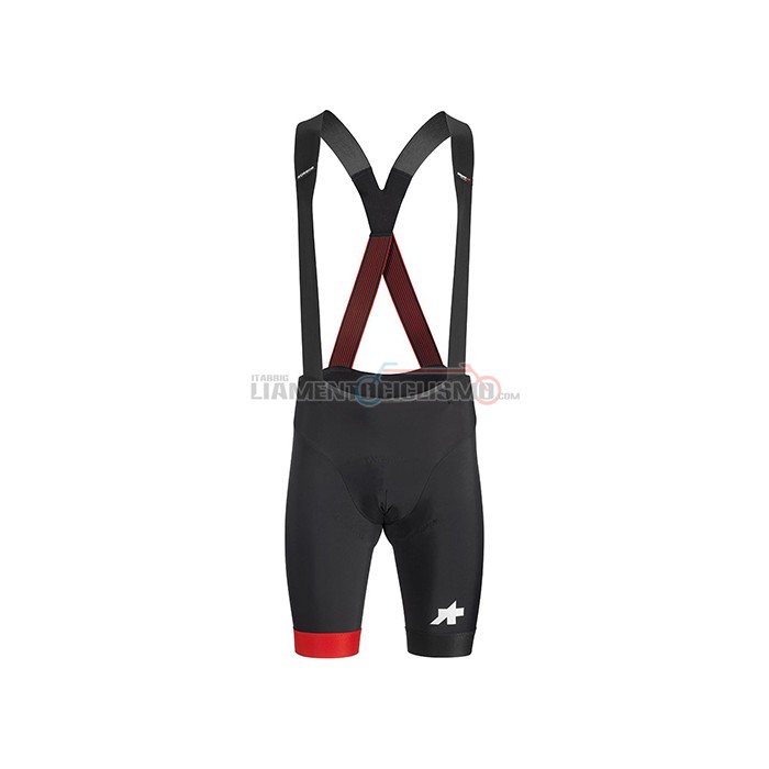 Abbigliamento Ciclismo Assos Manica Corta 2021 Nero Bianco Rosso