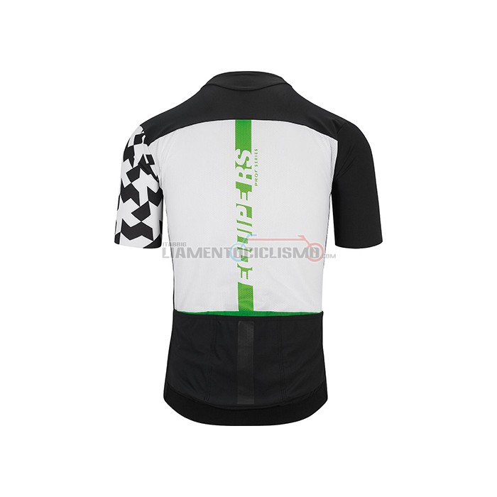 Abbigliamento Ciclismo Assos Manica Corta 2021 Nero Bianco Verde