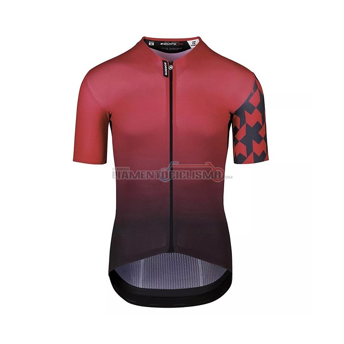 Abbigliamento Ciclismo Assos Manica Corta 2021 Scuro Rosso