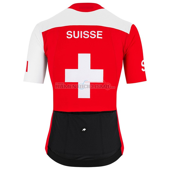 Abbigliamento Ciclismo Assos Manica Corta 2022 Bianco e Rosso