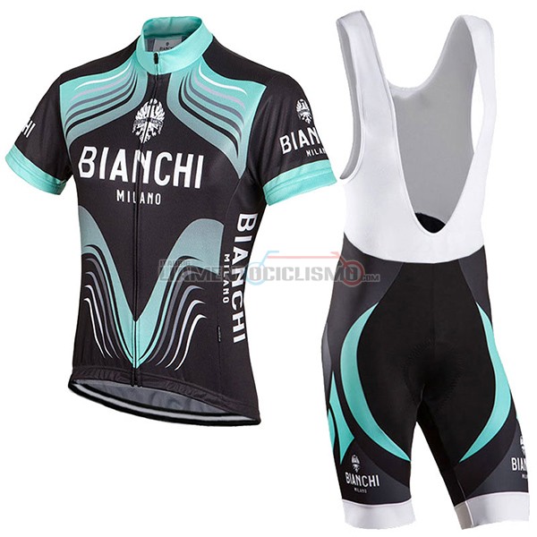 Abbigliamento Ciclismo Bianchi 2017 Milano 2017 nero e verde