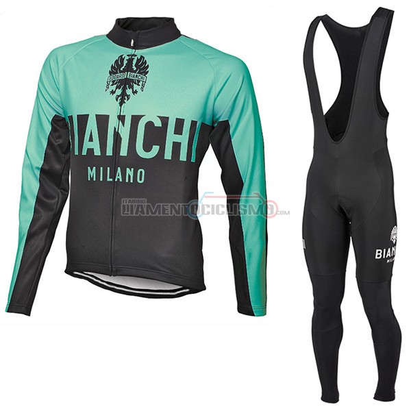 Abbigliamento Ciclismo Bianchi 2017 Milano ML 2017 verde e nero