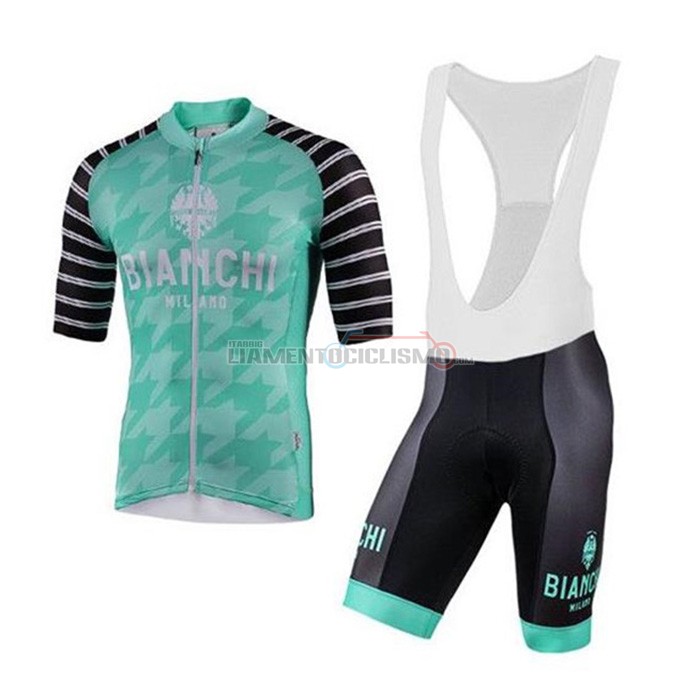 Abbigliamento Ciclismo Bianchi Manica Corta 2020 Blu Nero