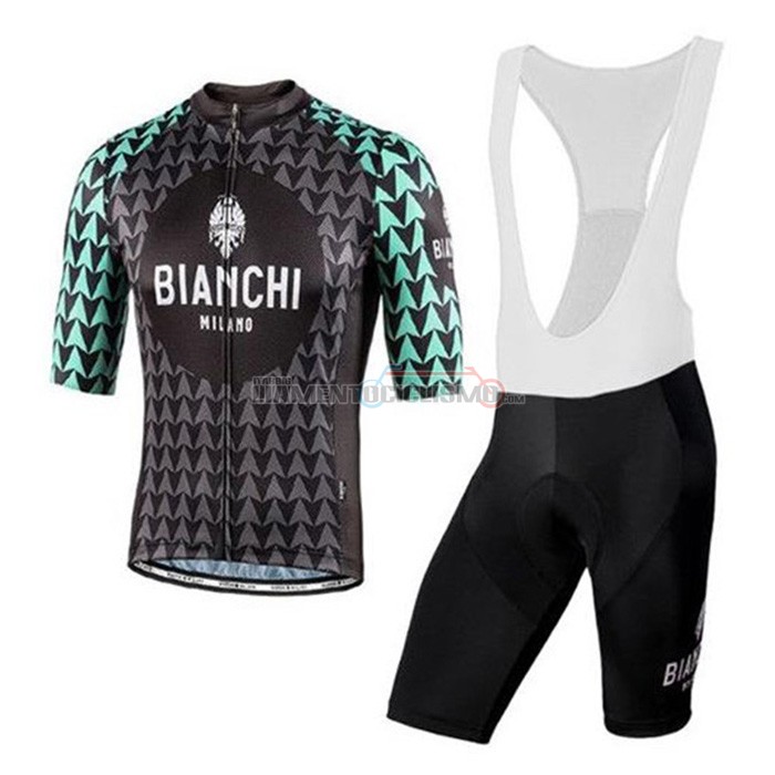 Abbigliamento Ciclismo Bianchi Manica Corta 2020 Nero Verde