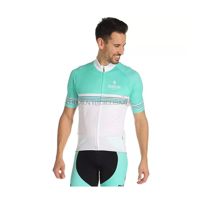 Abbigliamento Ciclismo Bianchi Manica Corta 2021 Bianco Verde(2)