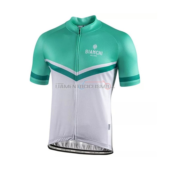 Abbigliamento Ciclismo Bianchi Manica Corta 2021 Bianco Verde