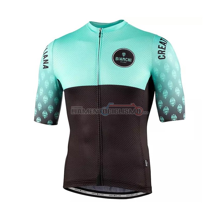 Abbigliamento Ciclismo Bianchi Manica Corta 2021 Nero Verde