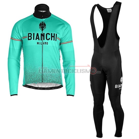 Abbigliamento Ciclismo Bianchi Milano XD Manica Lunga 2019 Blu Grigio