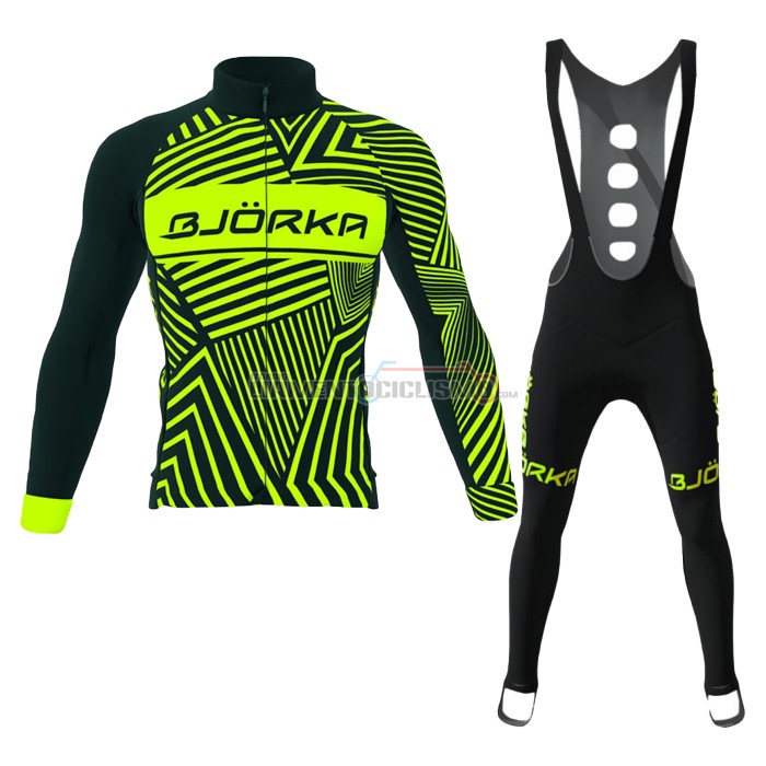 Abbigliamento Ciclismo Bjorka Manica Lunga 2021 Giallo