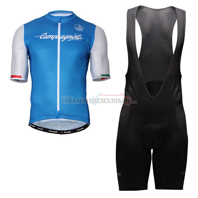 Abbigliamento Ciclismo Campagnolo Iridio Manica Corta Blu Bianco