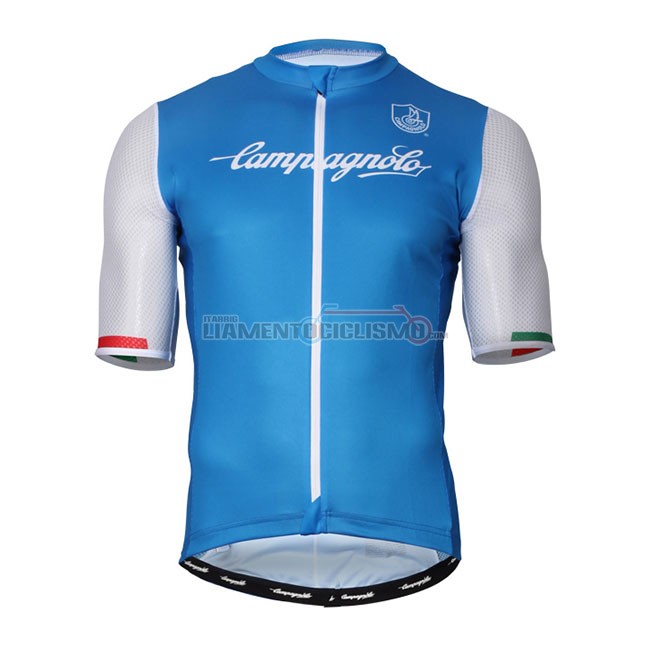Abbigliamento Ciclismo Campagnolo Iridio Manica Corta Blu Bianco