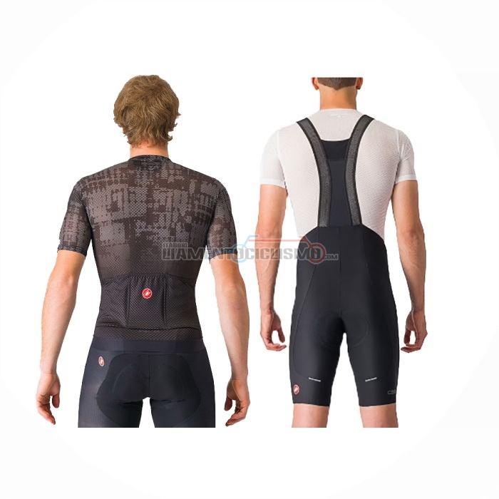 2024 Abbigliamento Ciclismo Castelli Nero Manica Corta e Salopette