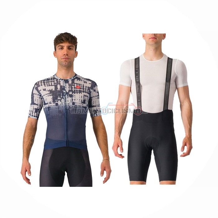 2024 Abbigliamento Ciclismo Castelli Scuro Blu Manica Corta e Salopette