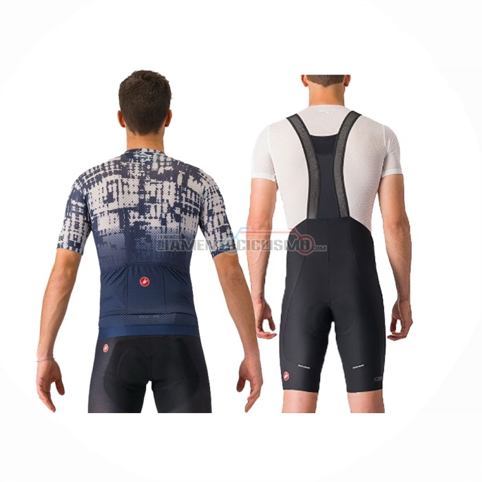 2024 Abbigliamento Ciclismo Castelli Scuro Blu Manica Corta e Salopette