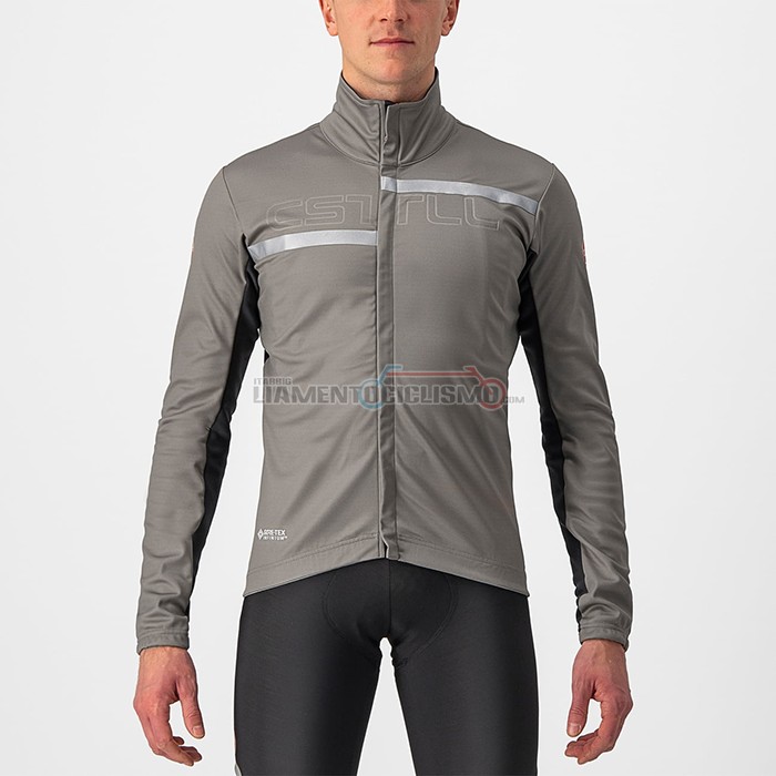 Abbigliamento Ciclismo Castelli Argentato Manica Lunga 2022 Grigio