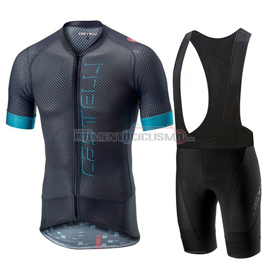 Abbigliamento Ciclismo Castelli Climber's 2.0 Manica Corta 2019 Nero Celeste