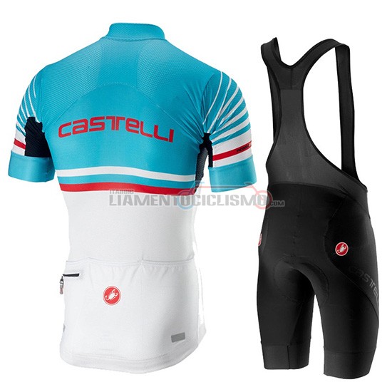 Abbigliamento Ciclismo Castelli Free AR 4.1 Manica Corta 2019 Celeste Bianco