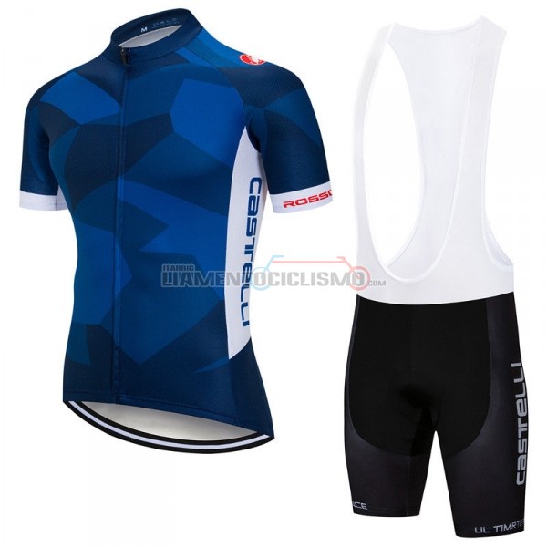 Abbigliamento Ciclismo Castelli Manica Corta 2018 Spento Blu