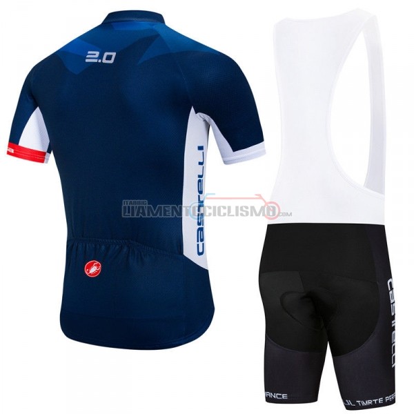 Abbigliamento Ciclismo Castelli Manica Corta 2018 Spento Blu
